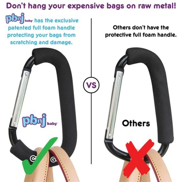 Stroller Hooks for Diaper Bags Mommy Bag Clips Carabiner Stroller Accessories - Picture 3 of 7
